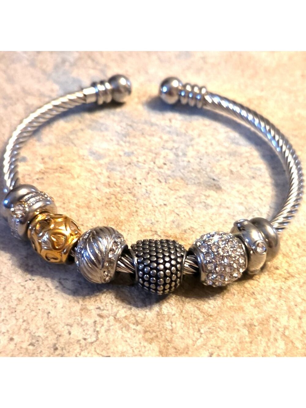8 Charm Stainless Steel Bracelet Emma Skye Jewelry Designs Multi-tone